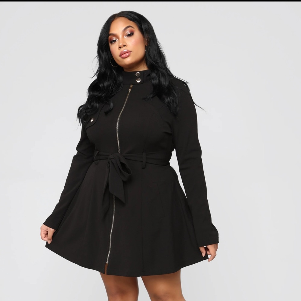 Fashion Nova Feeling Fancy Collar Jacket, Black, 2X